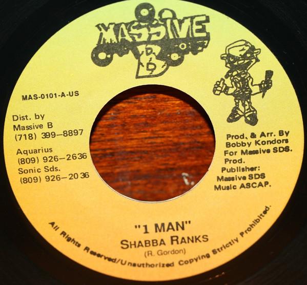 

7inch Record SHABBA RANKS - 1 Man MAS0101 Massive B US Reggae, Ska & Dub Used