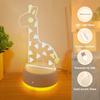 USB-betriebenes 3D-Giraffen-Nachtlicht – Warmweiß, perfekt für die Schlafzimmerdekoration, Partys, Geburtstage und als Weihnachtsgeschenk.