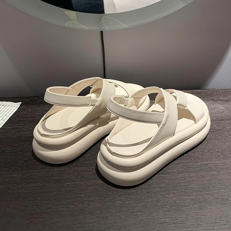 Fashion 2024Summer New Casual Fashionable Platform Sole Running Shoes Comfortable Non-slip Heightening Flat Bottom Women's Sandals