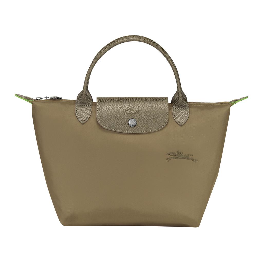 Longchamp Le Pliage Green Printed Logo Recycled Polyamide Dumpling Tote Bag Small Women Tote Bags Artichoke-Green 1621919M04