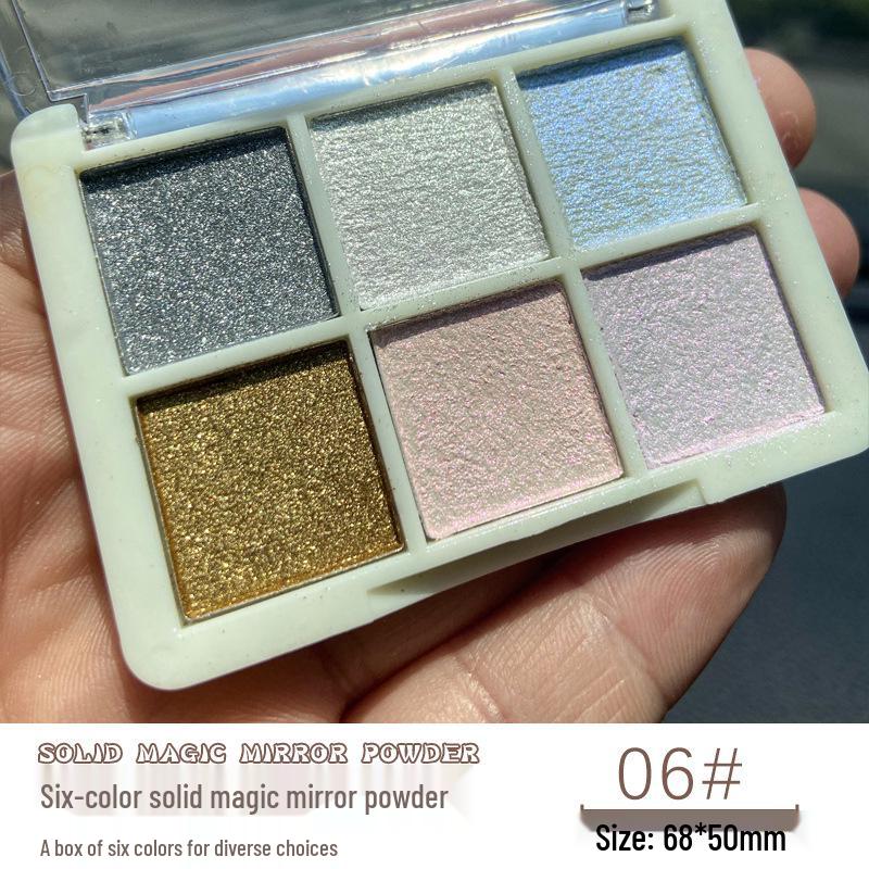 

6-Color Magic Mirror Powder Set: Ultra-Bright Nail & Eyeshadow Palette with Aurora and Gold Ripple Effects