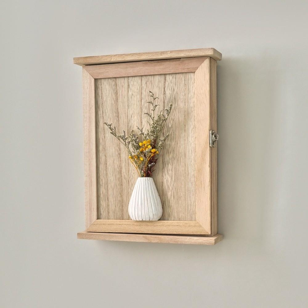 Wooden Wall-Mounted Key Storage Box Rustic Key Hook Organizer Box Cabinet Key Rack  Bedroom