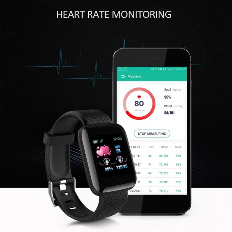 Bluetooth Smartwatch 116plus Smart Bracelet Fitness Watch 116 Plus Sports Wristband D13 Heart Rate Blood Pressure Pedometer
