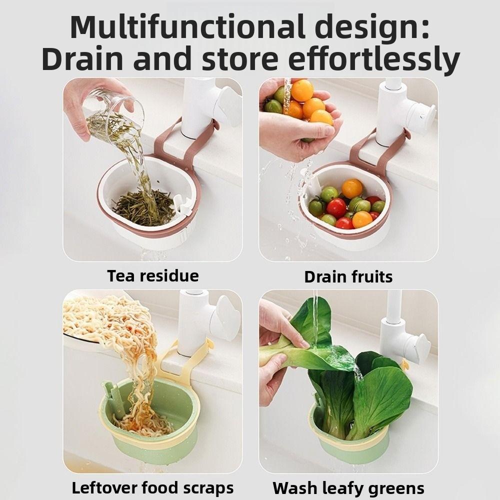 2Pcs Detachable Sink Hanging Strainer Basket 2 In 1 Faucet Hanging Filter Bag  Kitchen Accessories