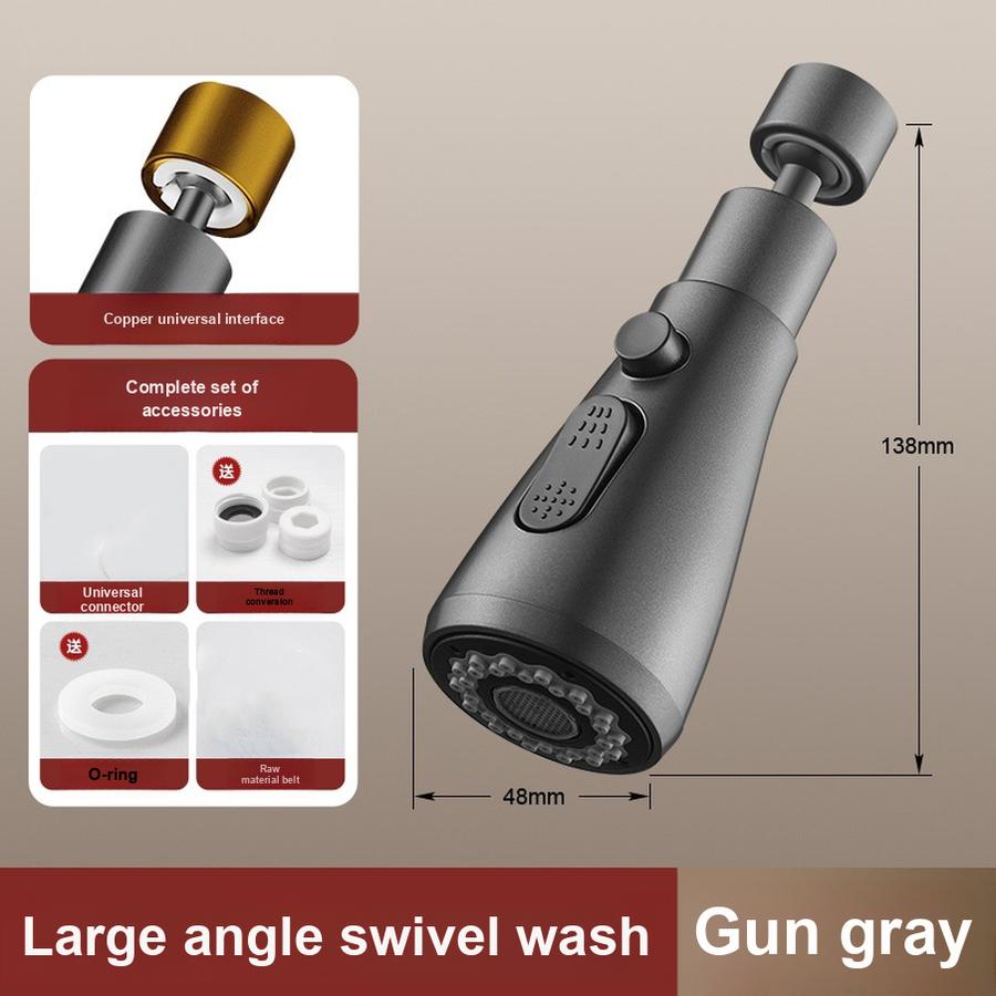 Faucet Splash Guard Kitchen Washbasin Universal Joint Extension Nozzle Booster Splash Proof Water Outlet