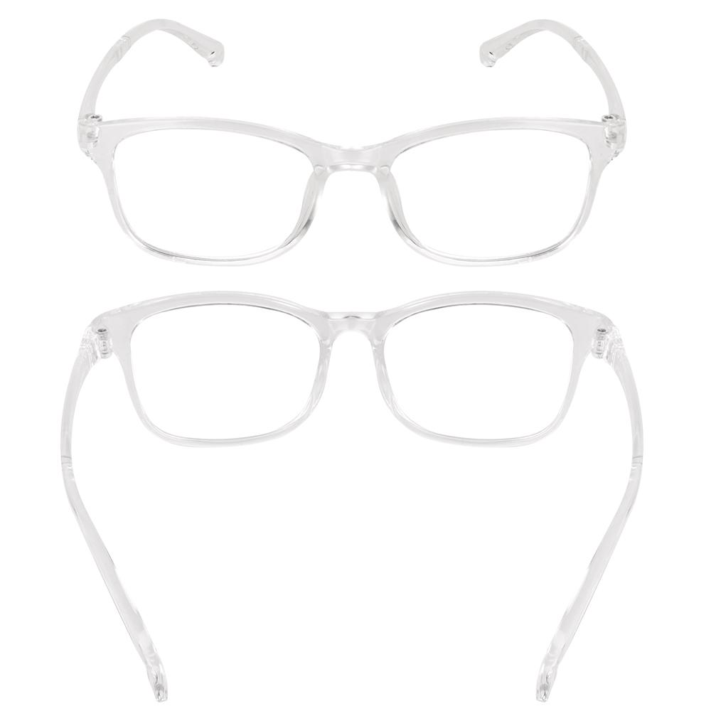 Classic Unisex Clear Lens Flat Mirror Computer Eyeglasses Frames Reading Glasses with Blue Film
