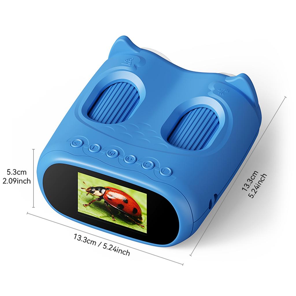 2-In-1 Binoculars Kids Microscope with 2 Inch IPS Screen Digital Microscope Educational Science Birthday Gifts for Girls Boys