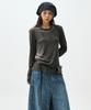Soleubi Cool Friend Slit Tee / Charcoal