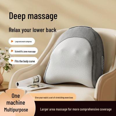 Rechargeable Wireless Massage Pad for Home & Office: Lumbar Support & Vibration Relaxation