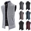 Autumn and Winter Vest Casual Sweater Cardigan Vest Middle-aged Male Father Vest