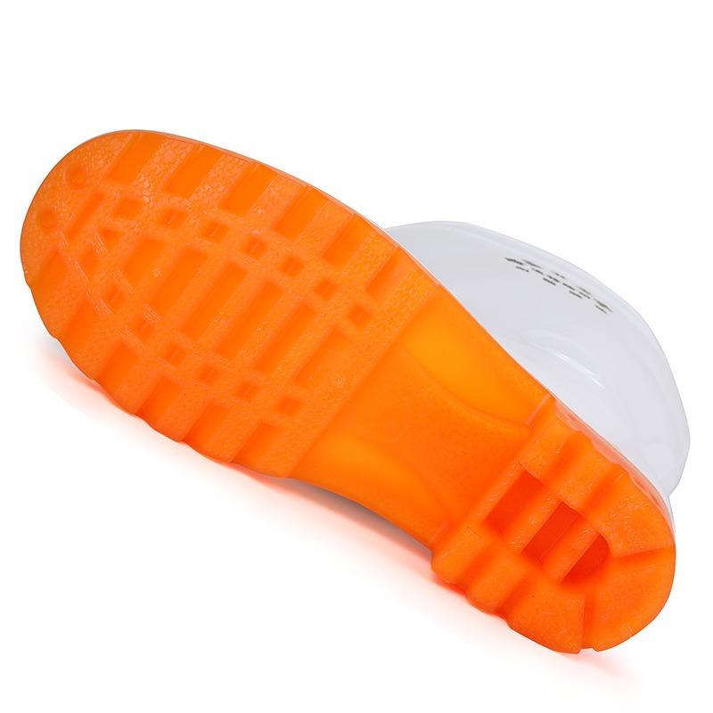 Aote Ta Rain Tube Rain Shoes Men's 6 White Middle Help Food Hygiene Rain Boots Labor Insurance Waterproof Shoes