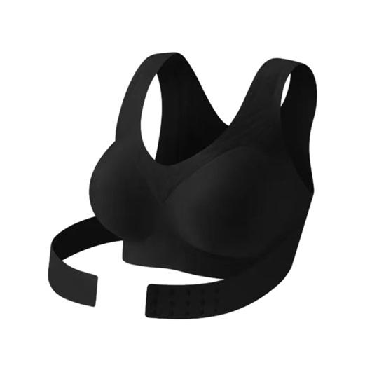 Posture Corrector Bra for Women Front Closure Wireless Padded Bra Full Coverage Back Support Everyday Bra