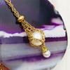 Natural Crystal Holder Necklace Colorful Stone Mesh Pocket Pendant Choker Adjustable Chain Neckchains for Women Girl