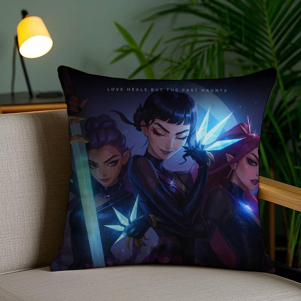 Anime Kpop D-Demon H-Hunters Pillow Case Sofa Short Plush Double-sided HD Printing Room Home Office Gift Cushion Cover
