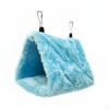 avian haven House, Winter Warm Plush hanging bed, enclosure Bed S Blue