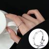 Exquisiter offener Goldring: Japanischer & Koreanischer Stil, Dünnes Band mit Diamanten besetzt, Stapelbarer & Eleganter Fingerschmuck