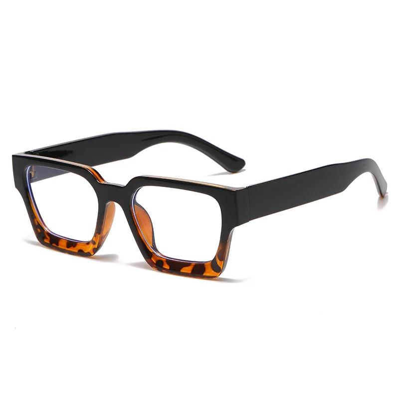 Dicke Kante Quadratischer Rahmen Brille Damen Herren Anti Blaulicht Bunt Transparent Computer Brille Optische Brille Brillen