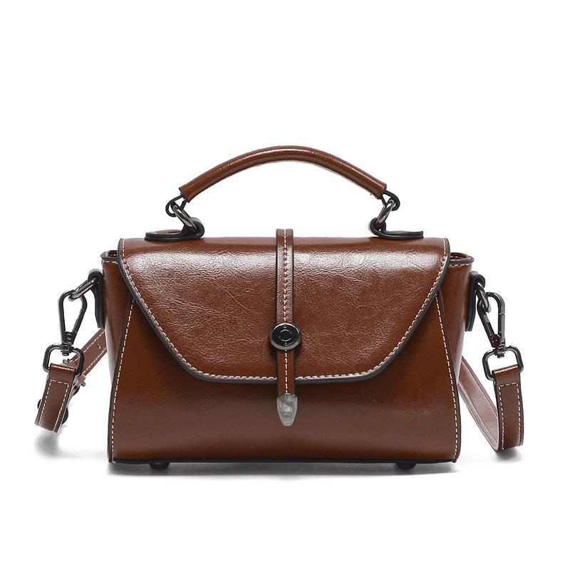 Vintage Fashion Genuine Leather Bag for Women 2025 New Model High-End Handbag Niche Design Versatile Shoulder Crossbody Bag