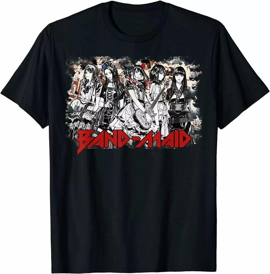 26 Band Maid Art Vintage Design Gift T-Shirt Band Maid Unisex Black T-Shirt Unisex T-Shirt M