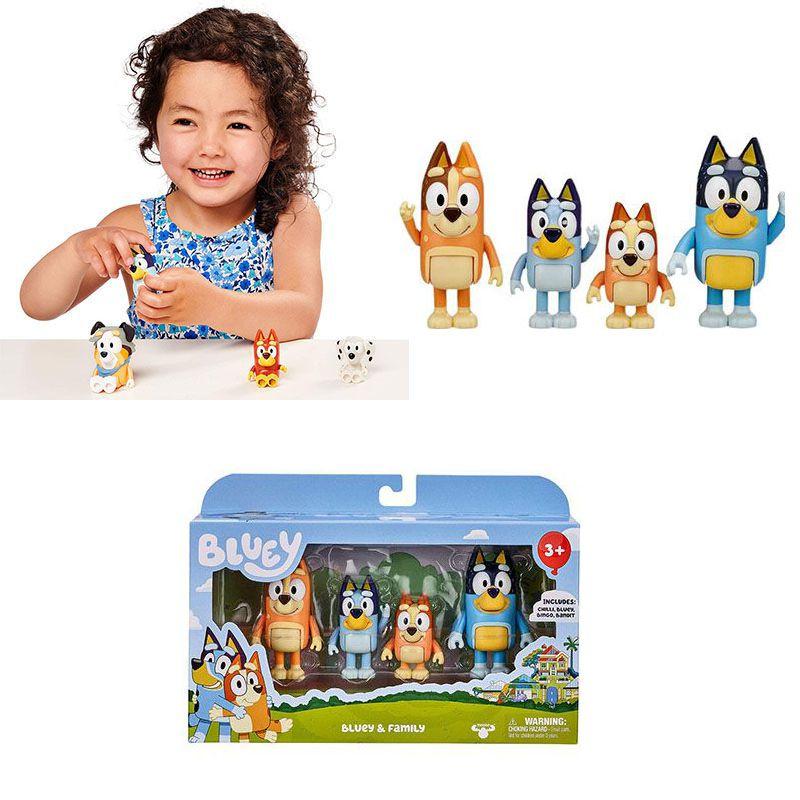 Entzückendes Bluey Familie Bingo Actionfiguren-Set, Ideal für Dekoration und Spiel