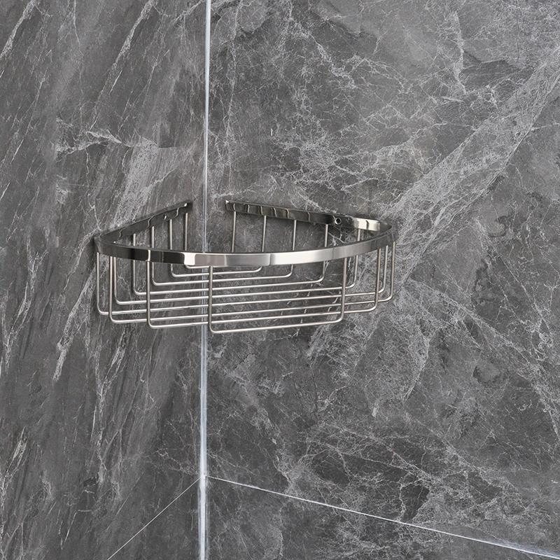 304 Stainless Steel Toilet Bathroom Shelf Toilet Storage Shower Room Triangle Basket