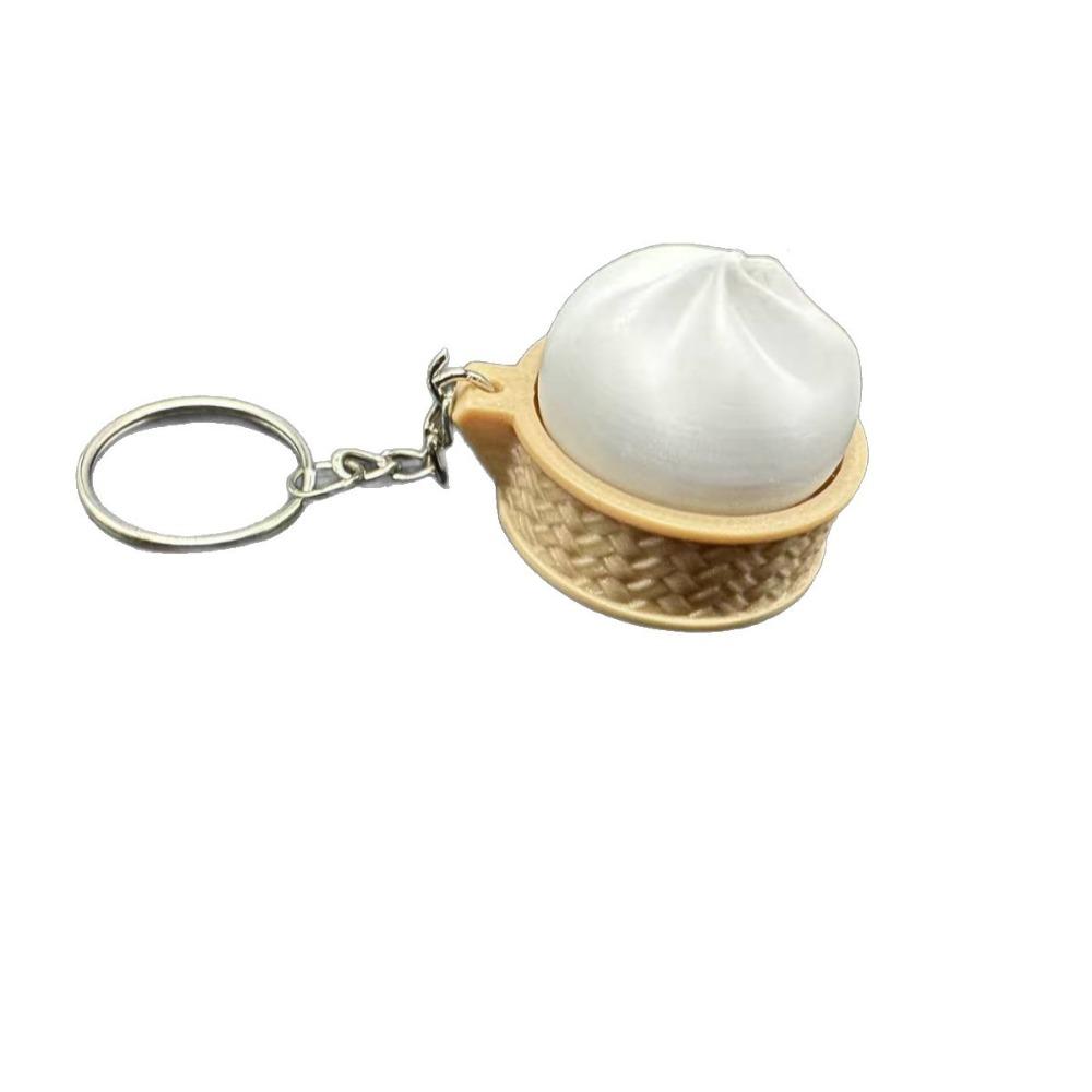 

Xiao Long Bao Shape Steamed Bun Keychain Plastic Bag Charm Personalized Accessories