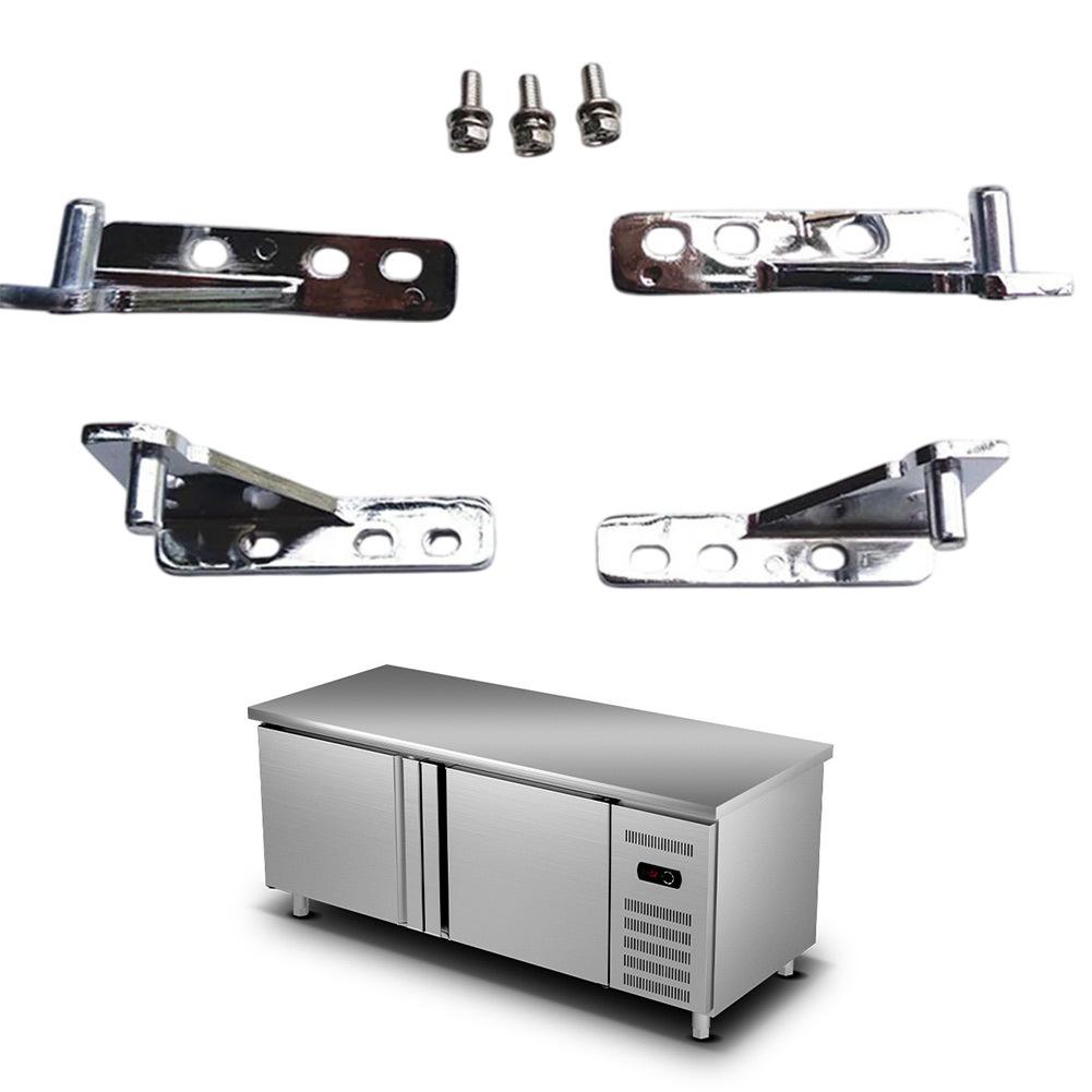 4pcs 35mm Wheelbase Refrigerator Door Hinge Heavy Duty Zinc Alloy Repair Parts Commercial Kitchen Accessory For USTAR GRISTA