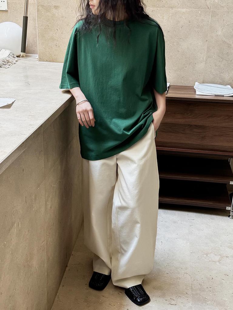 Louvre Spring Parisian Old Money High-Waist Scimitar Trousers: Women's Loose, Crisp, Slim Fit Commuter Style