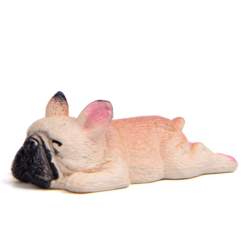 Cute and Sleepy Series Small Bulldog Model Shiba Inu Figurine Phone Case Material Figurine