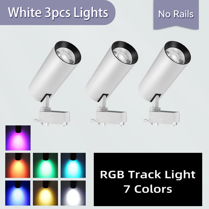 Track Light LED RGB Color Set Stage Lighting Fixture Lamps 220V Rail Ceiling Spot Led Disco Lights Decoration Bedroom Track Lamp