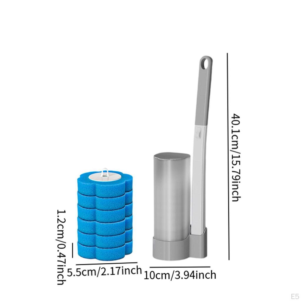 Single Use Toilet Brush Set and Holder Professional Easy Installation Bathroom Accessories