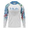 HUK Fishing Long-sleeved UPF50 Hooded Sun-protection Anti-ultraviolet T-shirt Breathable Men's Clothes Top