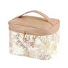 Floral Print Transparent Toiletry Bag 3-Pack Large-Capacity Handheld Makeup Storage Pouch for Women Travel