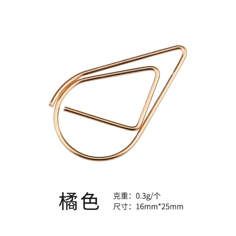 Water Drop Simple Metal Bookmark Paperclip Paper Clip Hand Account Tool