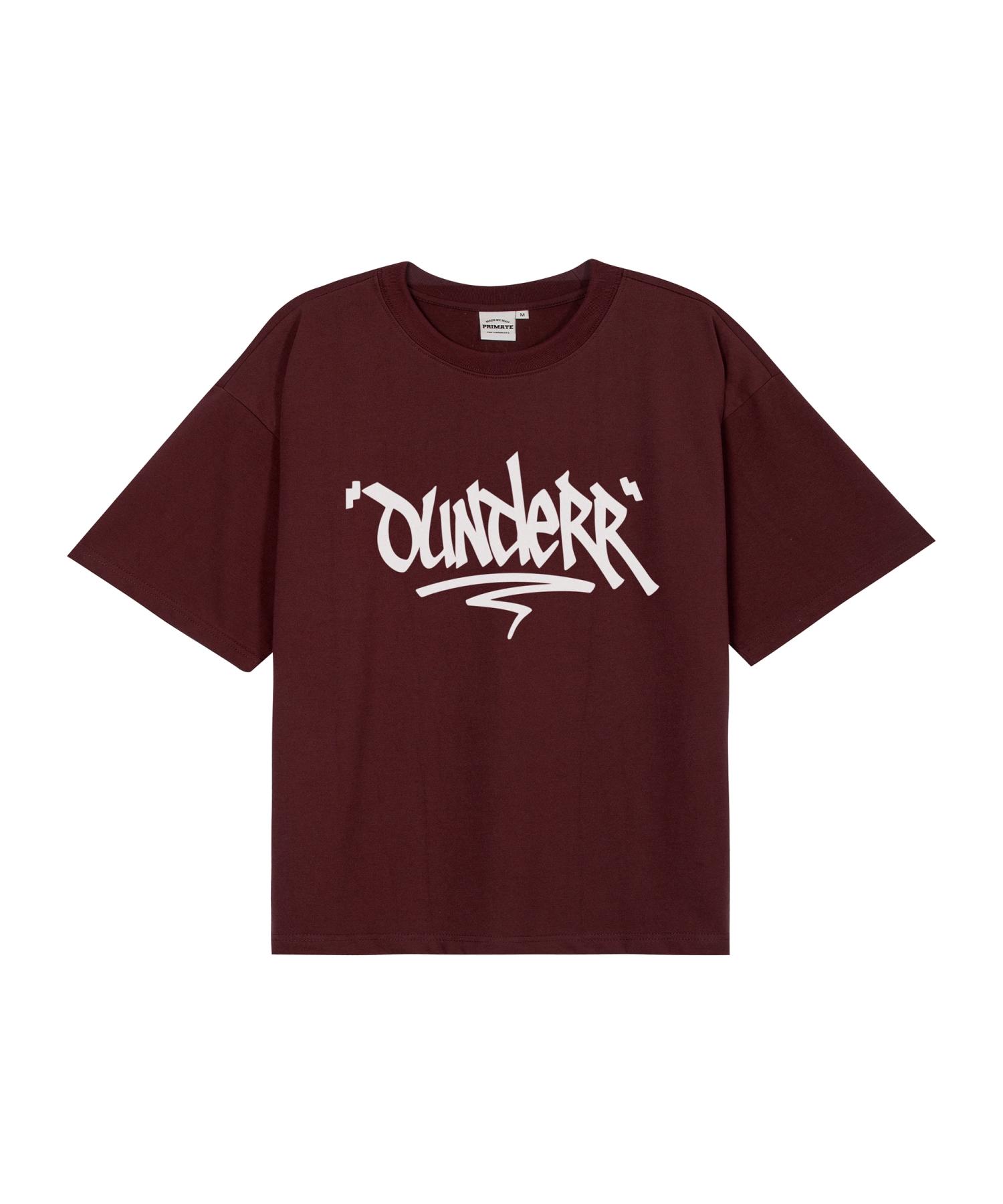 O Under R Signature Logo Oversized Short Sleeve T-Shirt (Wine) M