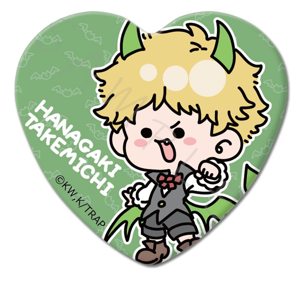 Токийские мстители  Мочо А Ханагаки Такэмити 5-е издание Значок-пуговица в форме сердца