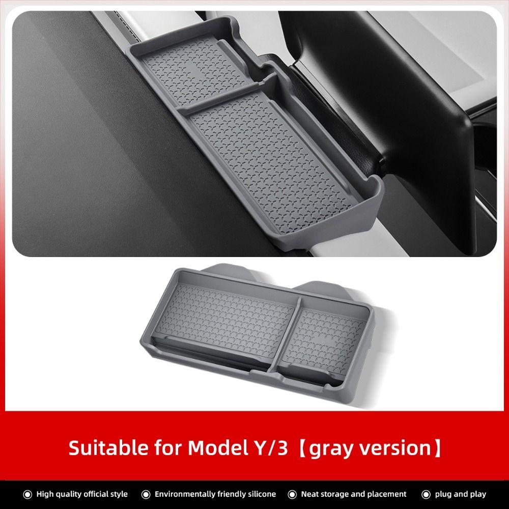 Space-saving Car Instrument Panel Storage Box Multi-functional Silicone Center Control Storage Tray for Tesla Model 3 Model Y