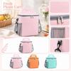 Oxford Cloth Insulated Lunch Bag Small Portable Cooler Bag with Handle and Adjustable Shoulder Strap for Outdoor Picnic and Daily Use