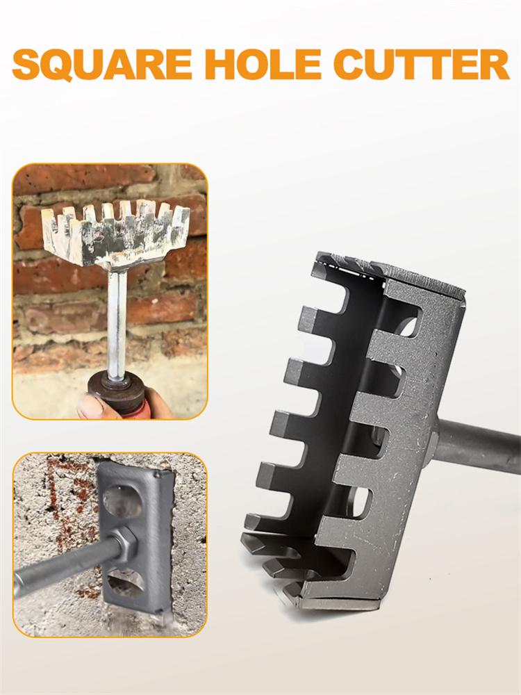 86 Line box socket Hole Punch Quick Electric hammer Open hole Tools hardware tools Square handle is hardened and wear resistant