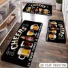 Cheers Beer Bar Doormat - Retro Beer Mug Design Non-Slip Indoor Outdoor Rug, Polyester Kitchen Bar Living Room Decor Gift