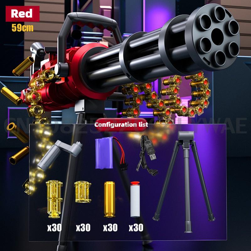 

115 см игрушечный пистолет большой электрический муляж пистолет мягкий выброс пуль EVA пистолет DIY самостоятельная сборка тактический пулемет Гатлинга игрушка рождественский подарок