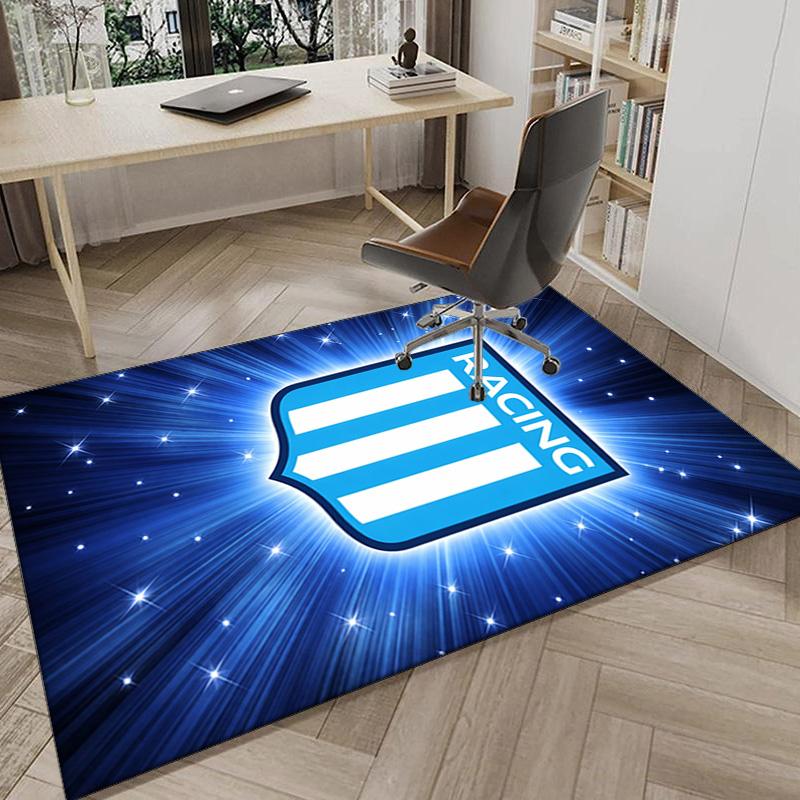 Rennteam-Emblem Teppich für Büro, Stuhlunterlage, Dekorativer Teppich Wohnzimmer Matte, Große Größe Fan Geschenke Weihnachtsgeschenke