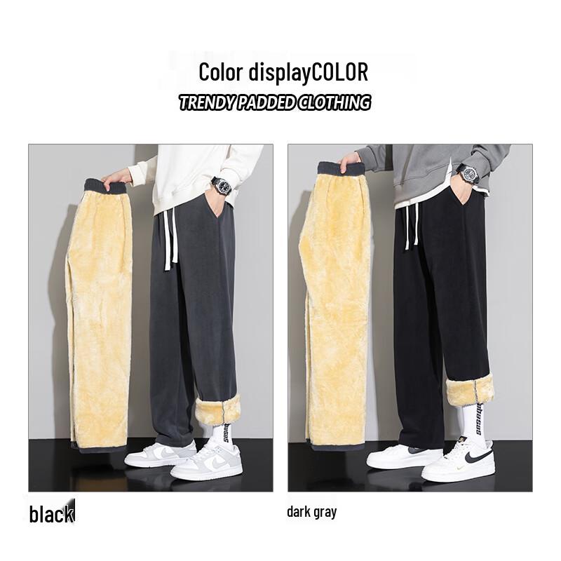 Baleno Men's Lamb Fleece Straight-Leg Casual Pants