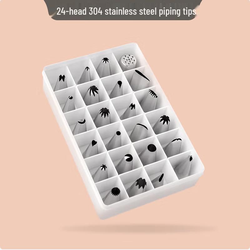 

SIFAR 24-Piece Stainless Steel Cake Decorating Nozzle Set