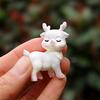 Miniature Deer Figurines Tiny Cartoon Resin Forest Animal Figures for Crafts Fairy Garden Accessories Cake Toppers