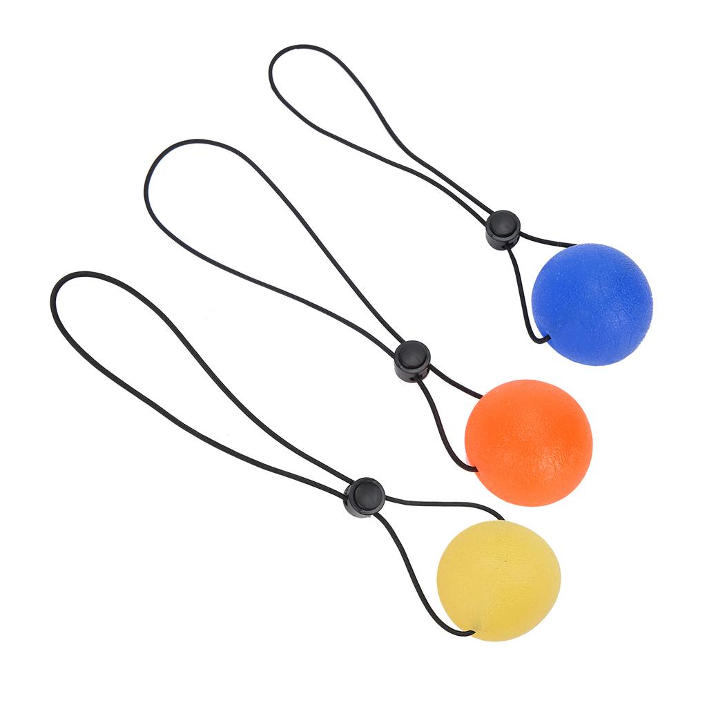Finger Exercise Ball Fitness Hand Finger Strength Stretch Training Ball for Rehabilitation(Yellow 15 Hardness Orange 20