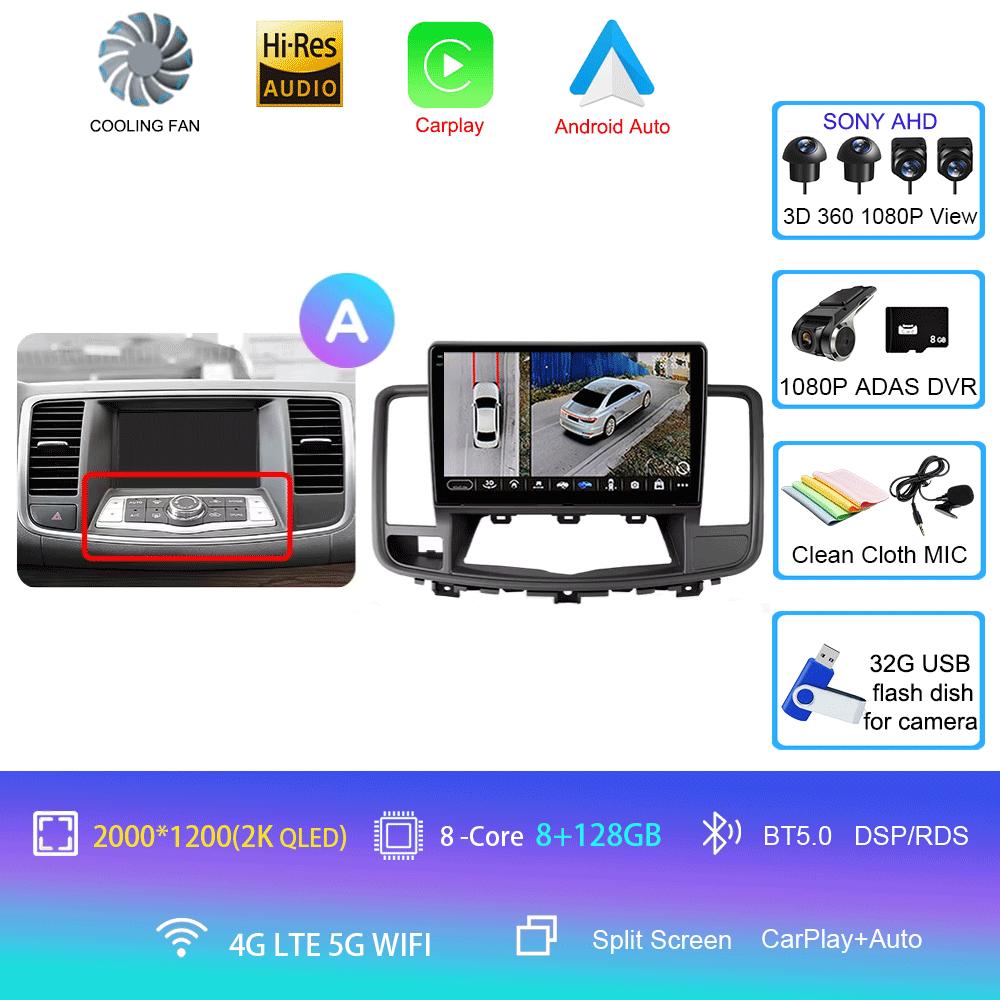 Android 14 Car Radio For Nissan Teana J32 2008 - 2013 Multimedia Video Player Navigation stereo GPS