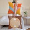 Calm Stylish Morandi Geometric Abstraction Cushion Cover Washable Linen Pillowcase Soft For Daily Sofa Bed Home Room Decor