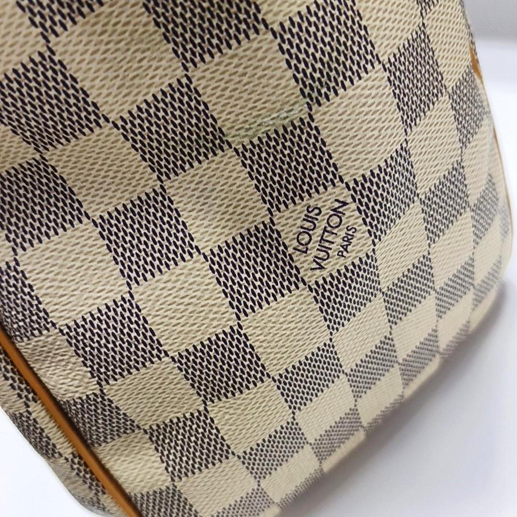 [Pre-Owned] Speedy Pillow Bag Classic Checkered No Shoulder Strap Canvas And Leather Shoulder Crossbody Tote Bag 25 - Fair #K1CE7Z