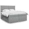 VidaXL Slatted Bed Base with Mattress Light Grey 200x200cm Fabric 3291380